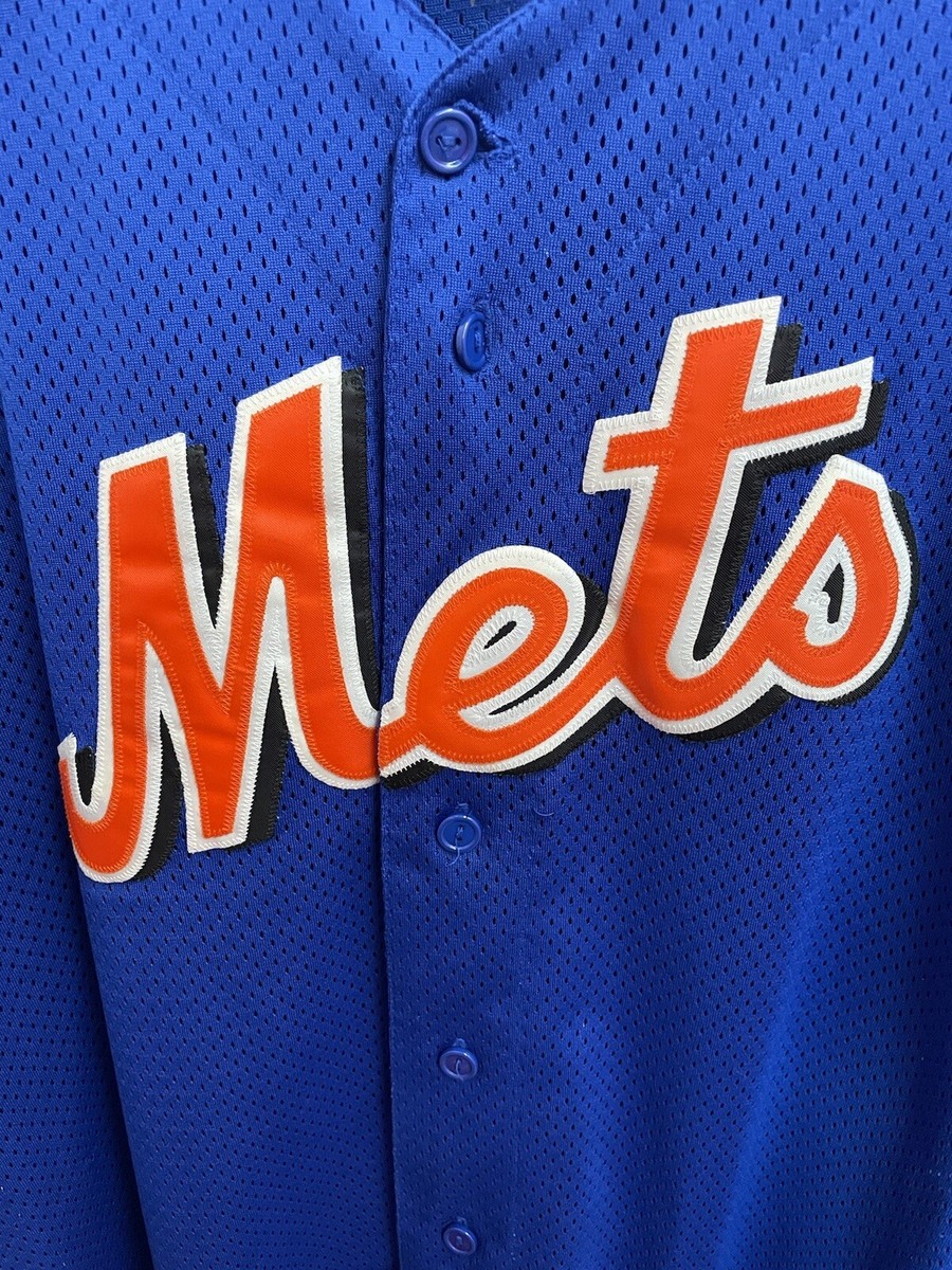 Maillot New York Mets MLB Vintage – Majestic – Blanc Et Bleu – Neuf Sans étiquette