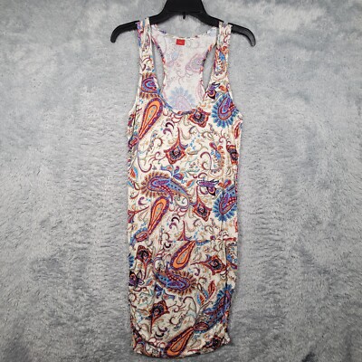S.Oliver Dress Womens 6 Small Paisley Racerback Blouson Mini Jersey Knit Cover