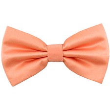 New Men Peach Micro Fiber Solid Butterfly Pretied Bow tie Wedding Formal Prom