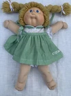 Blonde Girl Cabbage Patch Kid. Braids, Blue Eyes And Dimples. Original Dress.
