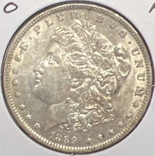 1889-O MORGAN SILVER DOLLAR GRADES  CHOICE AU ACTUAL COIN #C11777
