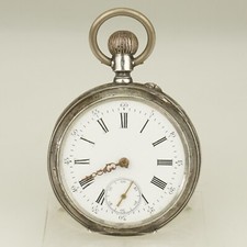 Rare Antique Silver Pocket Watch Men's no fusee duplex chronometer repeater RAR