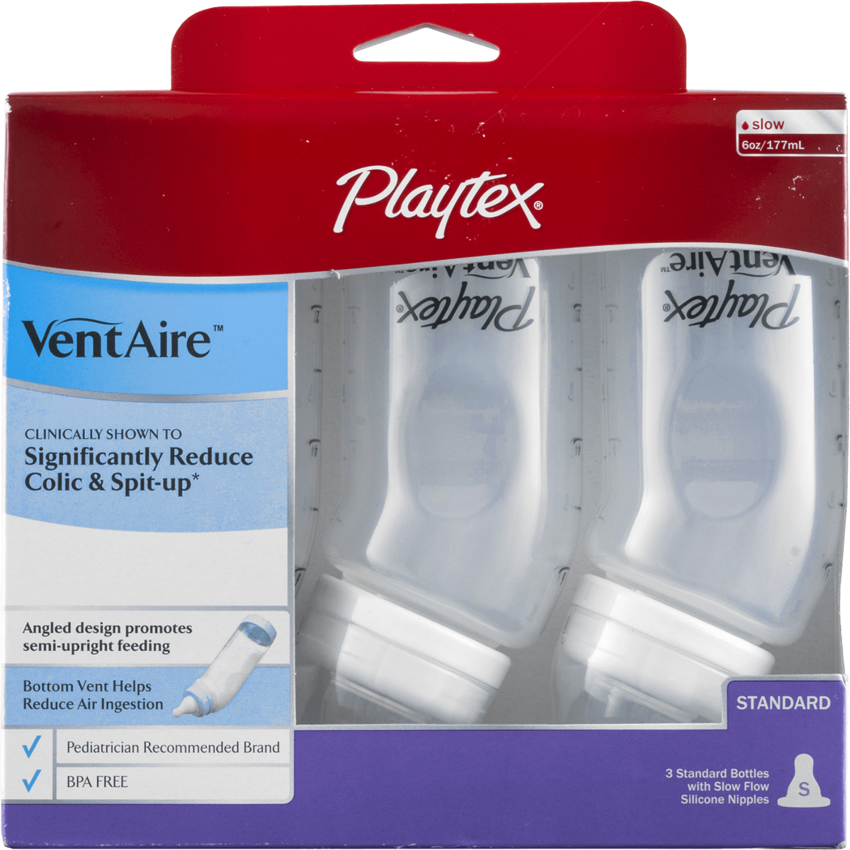 Playtex VentAire Advanced Standard Baby Bottles, Pack OZ