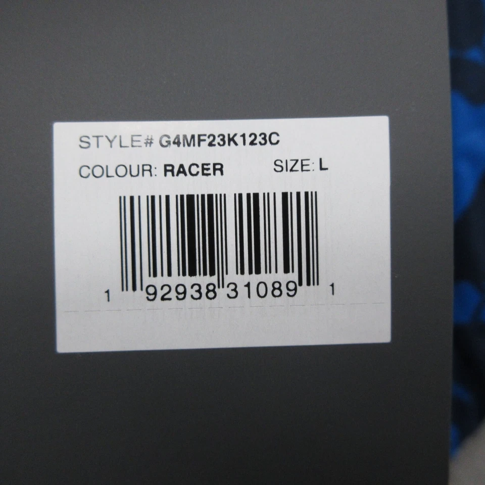 G/Fore Tonal Floral Luxe 1/4 Zip Pullover Performance Mens L Blue Racer Golf - Image 3 of 4