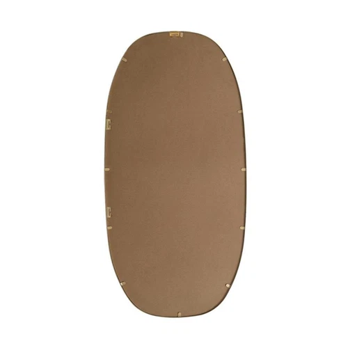Elegant Decor Brynn 24x48" Oval Modern Metal Wall-Mounted Mirror in Brass - Picture 6 of 11
