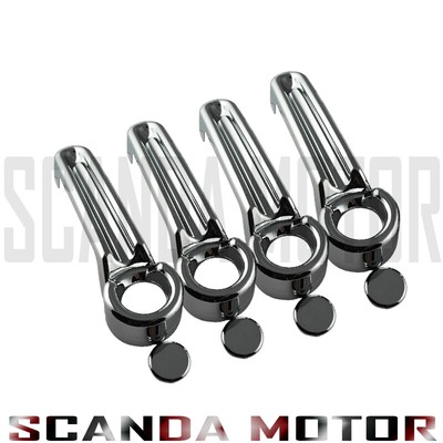 8*Chrome ABS Exterior Door Handle Cover Kit For 2007-12 Dodge