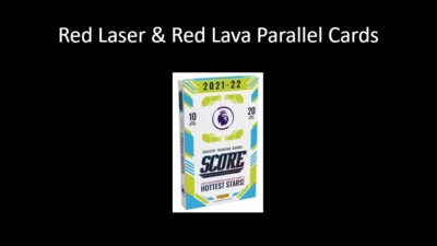 Panini Score Premier League 2021/22 - Red Laser & Red Lava Parallel Cards