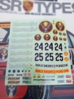 TAMIYA DECALS 1/12 PORSCHE 934 RSR JAGERMEISTER ORIGINAL BOARD DECALS