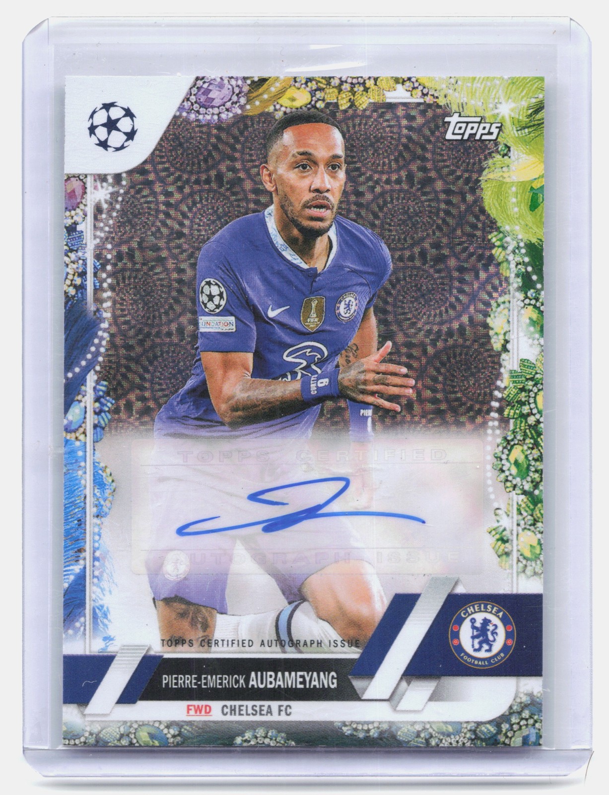 2022-23 Topps UEFA Carnaval Edition Pierre-Emerick Aubameyang Auto