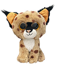 TY Beanie Boos Plush Buckwheat The Lynx 6” Stuffed Animal Toy Gold Glitter Eyes