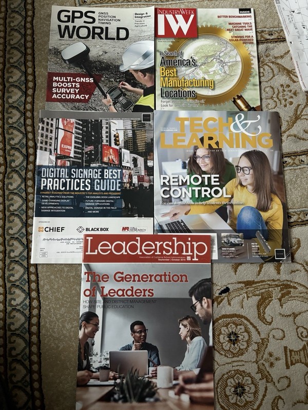 Five Magazines-GPS World  Jan2019 - Industry Week, Tech & Learning