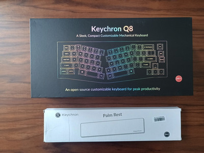 Keychron Q8 Alice QMK Metal Mechanical Keyboard US ANSI,Black,Gateron Pro Brown