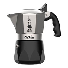 Bialetti BRIKKA Evolution Kaffeemaschine Satinierter Chrom Und Schwarz