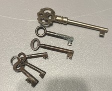 Vintage Skeleton Keys. Unsure Of Brand-One Is Stamped But Unreadable. Lot Of 6