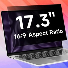 17.3" Laptop Privacy Screen Filter, Anti-Glare Scratch Protection for 16:9 Rat