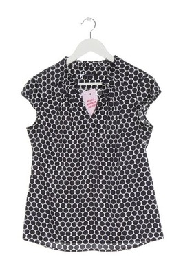 COMMA Blusentop Damen Top Gr. DE 34 dunkelblau-weiß Casual-Look