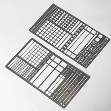 Metal Stencils Set for Planners  Scrapbooking, 2-Piece, Habit Tracking