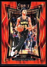 2024-25 Panini Select - Concourse Zaccharie Risacher #86 Orange Flash Prizm (RC)