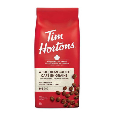 Tim Hortons Whole Bean Original Blend Ground Coffee, 100% Arabica Medium Roast,