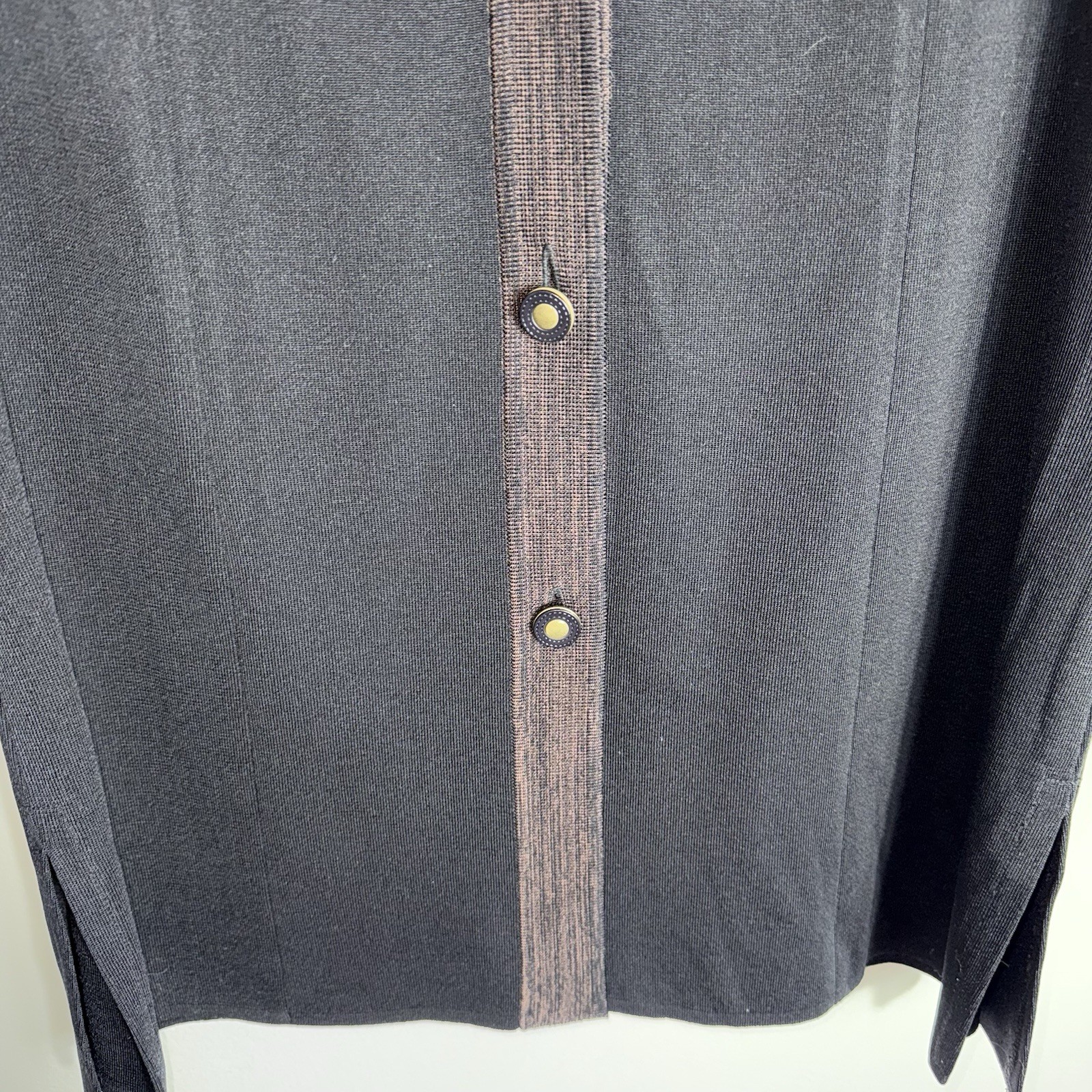 Exclusively Misook Button Front Jacket Blazer-Bla… - image 4