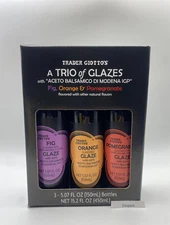 New Trader Joe's Trio of Glazes Fig Orange Pomegranate Total 3 Bottles 450mL