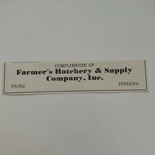 Farmer's Hatchery & Supply Company Inc Paoli IN 1950 Paoli Indiana Ad SAH1-H6