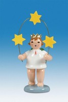 Engelfigur Engel Mit Sternbogen Ohne Krone HöHe Ca 6Cm NEU Holz Weihnachtsengel