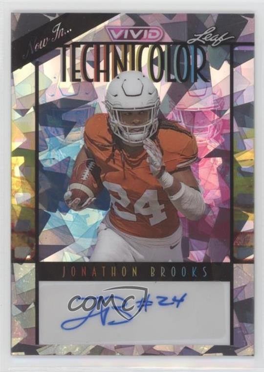 Jonathon Brooks Leaf Vivid Technicolor Autographs #TJB1 Gray Crystal