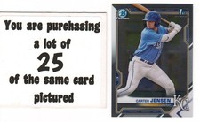 x25 Carter Jensen 2021 (1st) Bowman Draft Chrome #106 Rookie Card RC lot Royals!