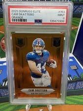 Cam Skattebo 2025 Donruss Elite Orange Rookie PSA 9 #153 /199 Giants