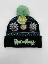 NEW Rick And Morty Pom Pom Beanie Hat Adult One Size Fits All