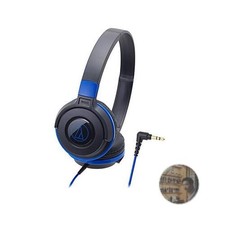 Audio Technica ATH-S100 BBL On-Ear DJ Headphones Black Blue Wired New