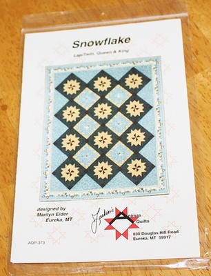 Jackie's Animas Quilts ~ SNOWFLAKE (Lap/Twin, Queen, King) #AQP-373 - New