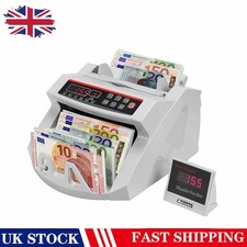 NEW Note Counter Machine Money Currency Banknote Counting Detector Cash Bill UK