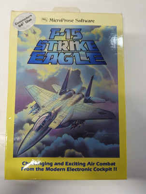 F-15 Strike Eagle Computer Game For Commodore 64 By Micro Prose Complete in Box