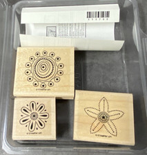 Stampin Up! POLKA DOT PUNCHES Stamp Set of 3 dotted shapes (no 4th stamp)