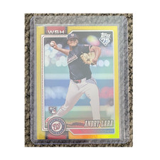 Topps Series 1 2026 Yellow Parallel Rookie #36 Andry Lara Nationals /399
