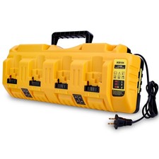 DCB104 20V Max Charger with Dewalt Battery Charger, 4 Port Rapid Battery Char...