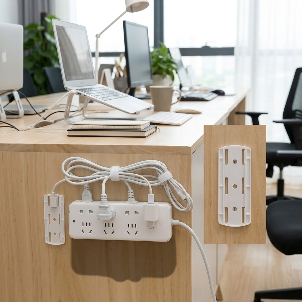 Self-Adhesive Power Strip Holder