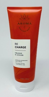 1 NEW BATH & BODY WORKS AROMA RE CHARGE ORANGE GINGER HYDRATIO CREAM LOTION 8 OZ