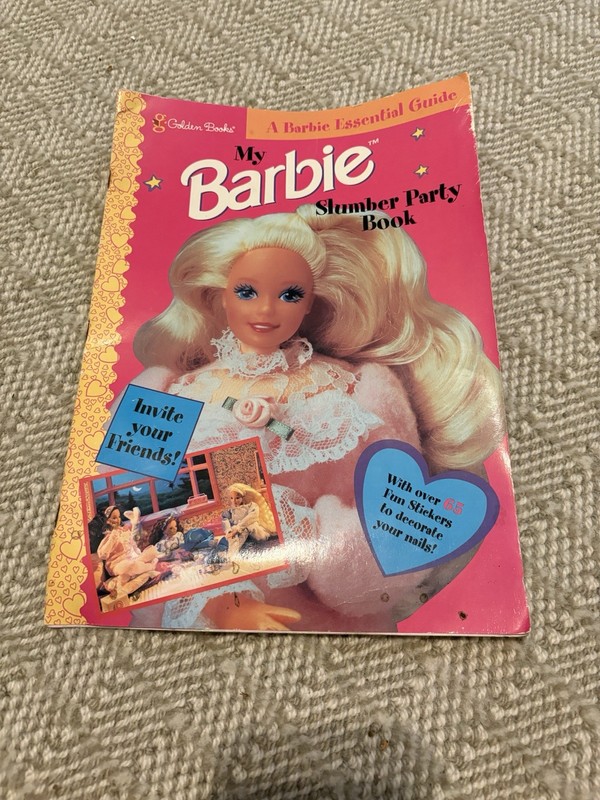 Golden Books My Barbie Slumber Party Activity Sticker Book Illustrated 1997 4-8