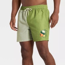Goodfellow Co 5" Swim Trunks In Green Size XXL