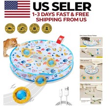 Interactive Cat Play Mat with Moving Ball, Motion Activated Indoor Exercise