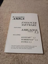 Commodore Amiga Enhancer Software Book AmigaDos 1.3 Kickstart Workbench Extras
