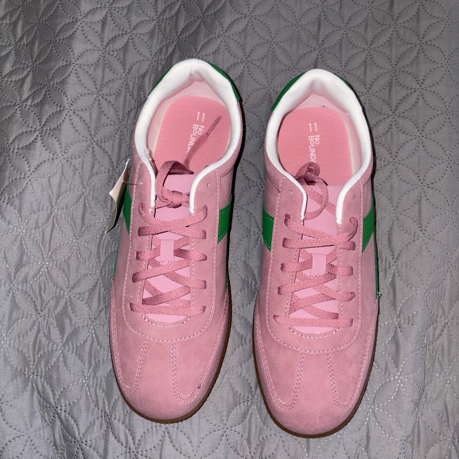 Pink/green Size 11  Memory Foam. No Boundaries