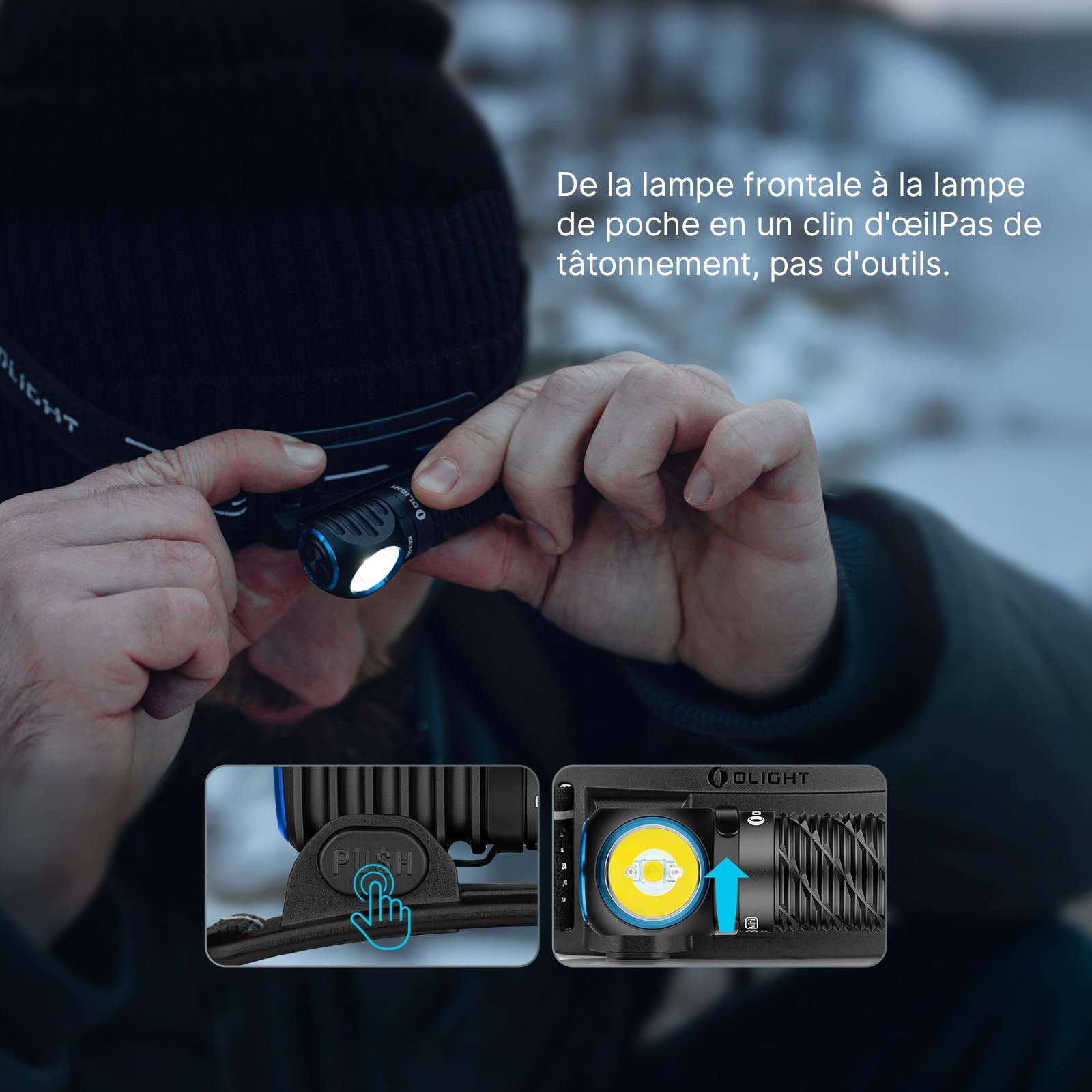 Lampe frontale running et rando Perun 3 Mini kit éclairage USB compact - 4