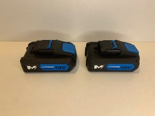 2x Mac Allister 18v Li-ion 1.5Ah Cordless Drill Tool Battery MBAT18-Li Genuine
