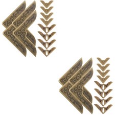 Light Brown Vintage Metal Book Corner Protectors Durable Decorative Covers