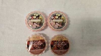 Yankee Candle Wax Melts Lot Of 4 Vintage Zinfandel & Fresh Cut Roses