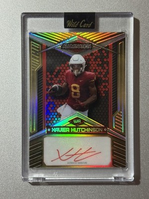 Xavier Hutchinson Houston Texans Wild Card Alumination 2023 ROOKIE AUTO SP /50